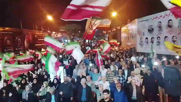 تکرار حماسه مردم نوشهر در شب هفتاد و پنجم