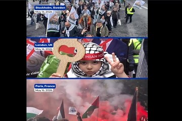 اروپا در حمایت از فلسطین به پا خاست+ فیلم