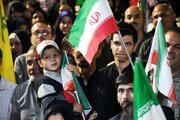 حضور پرشور مردم ایلام در میدان ۲۲ بهمن در دفاع از کشور