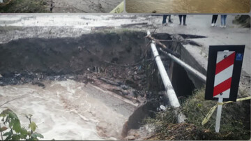 طغیان رودخانه در زیراب پل ۲ روستای را تخریب کرد