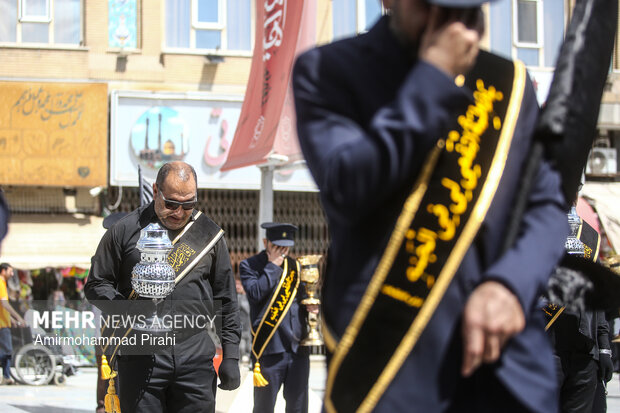 سوگواری خادمان حرم بانوی کرامت در سالروز شهادت امام جواد(ع)