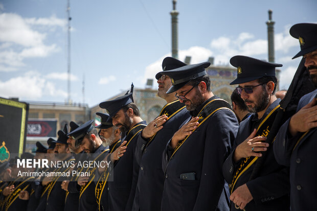 سوگواری خادمان حرم بانوی کرامت در سالروز شهادت امام جواد(ع)