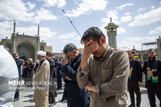 سوگواری خادمان حرم بانوی کرامت در سالروز شهادت امام جواد(ع)