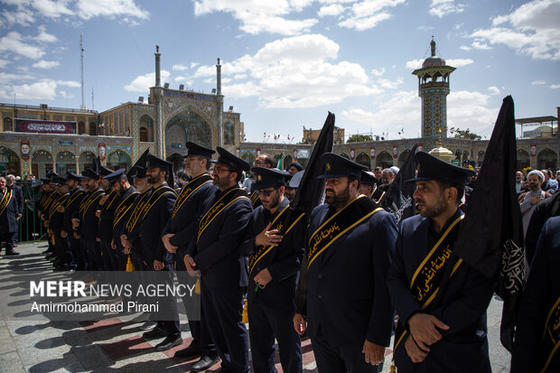 سوگواری خادمان حرم بانوی کرامت در سالروز شهادت امام جواد(ع)