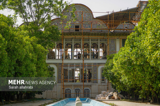 مرمت باغ جهانی ارم شیراز