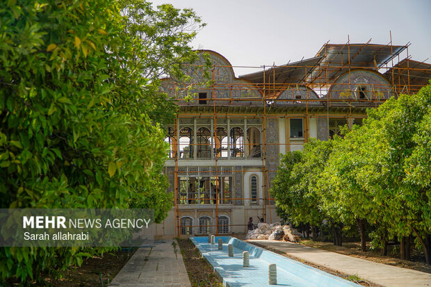 مرمت باغ جهانی ارم شیراز