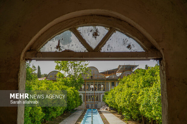 مرمت باغ جهانی ارم شیراز