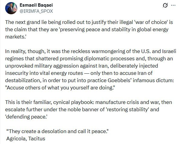 Maintaining energy market stability next lie for warmongering