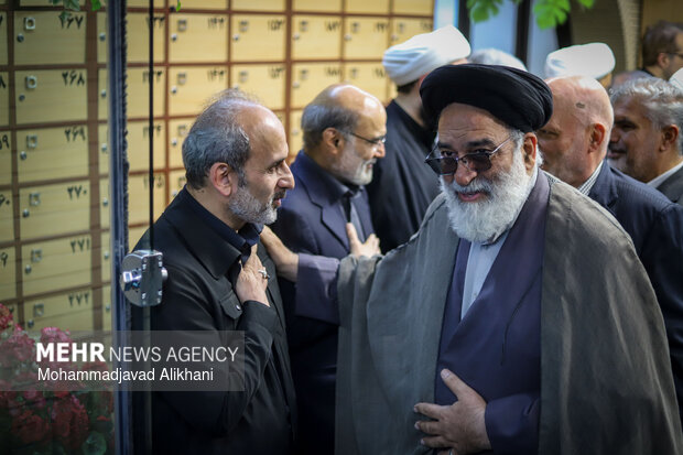 مراسم یادبود شهید علی لاریجانی در مسجد بلال رسانه ملی