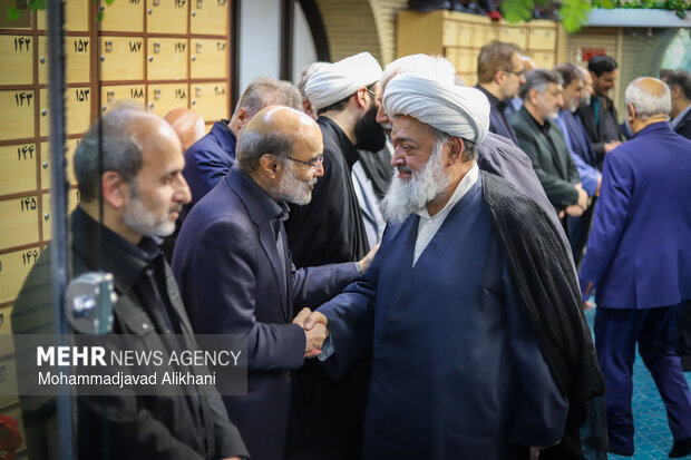 مراسم یادبود شهید علی لاریجانی در مسجد بلال رسانه ملی