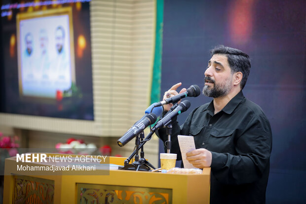 مراسم یادبود شهید علی لاریجانی در مسجد بلال رسانه ملی