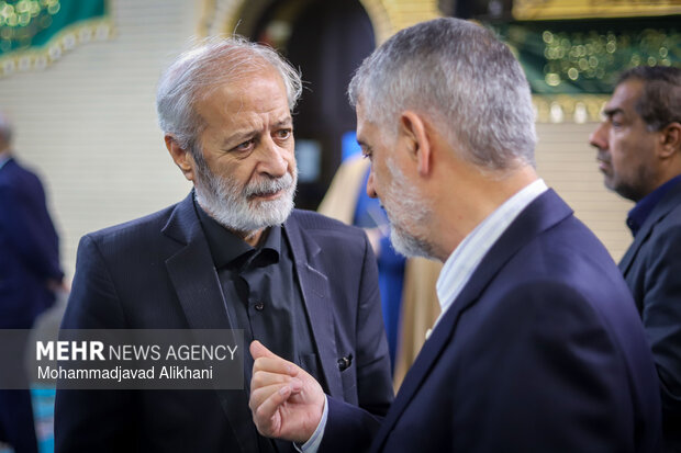 مراسم یادبود شهید علی لاریجانی در مسجد بلال رسانه ملی