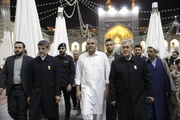 پاکستانی وزیر داخلہ سید محسن نقوی کی روضۂ امام رضا پر حاضری