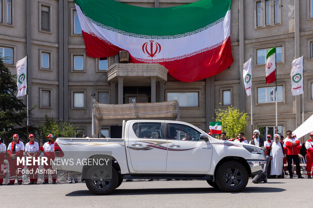رونمایی از ناوگان خودرویی و موتوری جمعیت هلال احمر