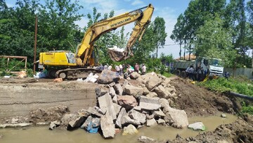 گزارش میدانی مهر از وضعیت تخریب پل روستای بازاده لاهیجان