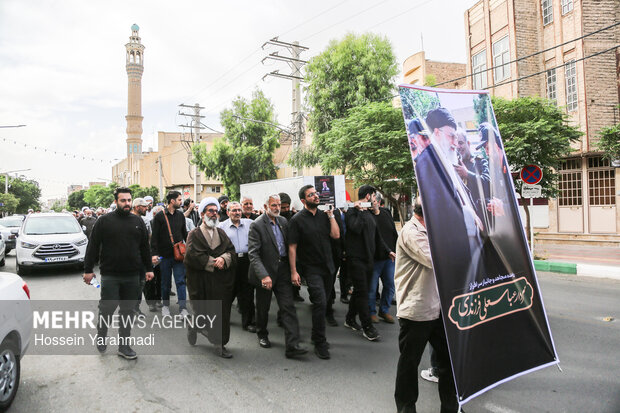 پیکر سردار عباسعلی فرزندی در قم تشییع شد