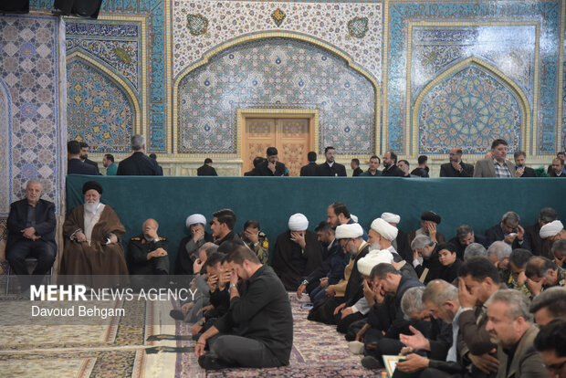 مراسم دومین سالگرد شهید ابراهیم رئیسی در حرم رضوی