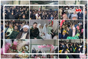 ازدواج ۲ زوج جان‌فدا در تجمع شبانه شفت