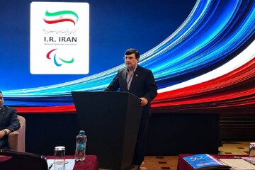 Iran NPC chief delivers speech at Russian Paralympic Committee's anniversary