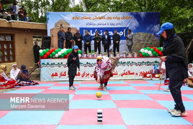 همایش ورزش در ابادی در روستای زوارم شیروان