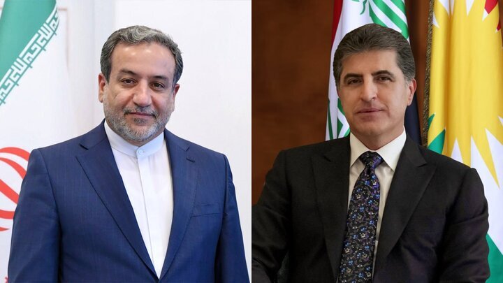 اتصال هاتفي بين وزير الخارجية الإيراني ورئيس إقليم كردستان العراق