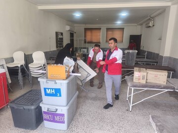 آماده‌باش هلال‌احمر ایلام در مرز مهران برای خدمت‌رسانی به زائران عرفه