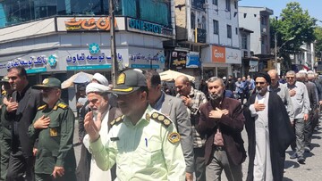 مردم رودسر به سوگ امام پنجم نشستند