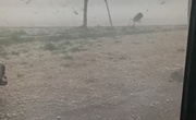 بارش شدید تگرگ در روستای آقامحمدبیگلو مغان