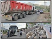 توقیف کامیون حامل سنگ سیلیس در بانه