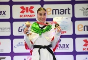 Taekwondo athlete Kiani dedicates gold medal to Iran people