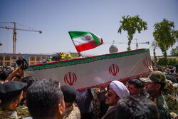 بدرقه ۵ شهید نیروی هوایی ارتش در پایگاه شهید عبدالکریمی بندرعباس