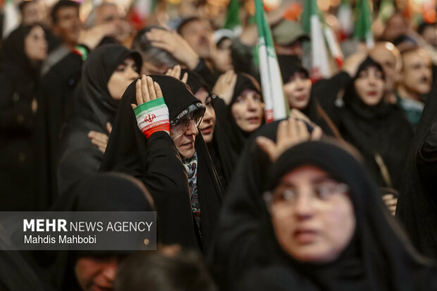 تجمع مردمی در محکومیت جنایات رژیم آمریکایی - صهیونی