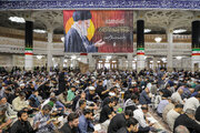 صحن امامزاده ابراهیم آمل غرق در اشک و دعا
