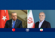 بزشكيان واردوغان يؤكدان على استمرار الجهود الدبلوماسية المشتركة لإرساء السلام والاستقرار الاقليمي