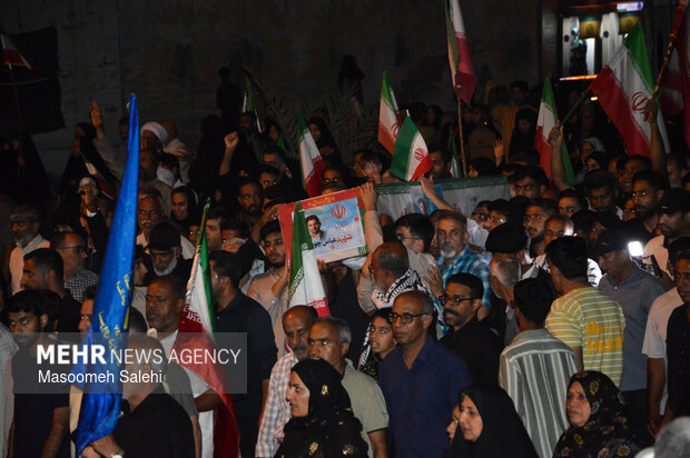 تشییع و تدفین پیکر شهید «عباس چوپانی» در بندرعباس