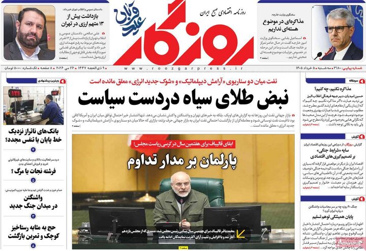 روزنامه‌های اقتصادی ۵ خرداد