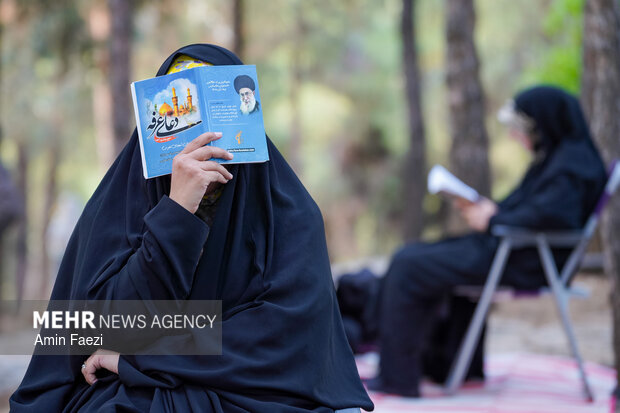 قرائت دعای عرفه در تنگ الله اکبر شیراز