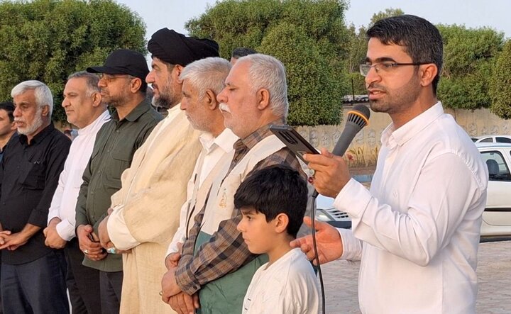 پرچم سبز علوی در ساحل خلیج فارس به اهتزاز درآمد