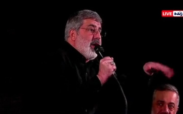 نوحه‌خوانی محمدرضا طاهری در یادبود شهدای خانواده امام شهید و رهبری
