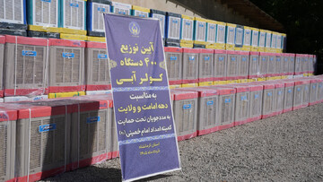 توزیع ۴۰۰ کولر آبی بین مددجویان کمیته امداد کرمانشاه