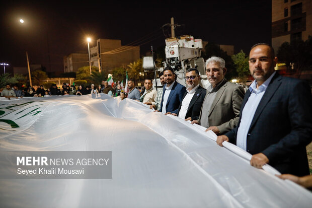 اهتزاز پرچم حرم علوی در اهواز