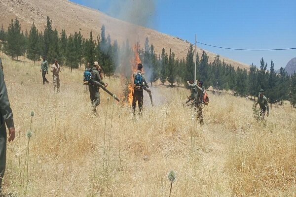 مانور اطفای حریق در جنگل‌ها و مراتع لرستان برگزار شد