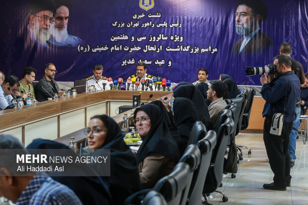 نشست خبری رئیس پلیس راهور تهران بزرگ