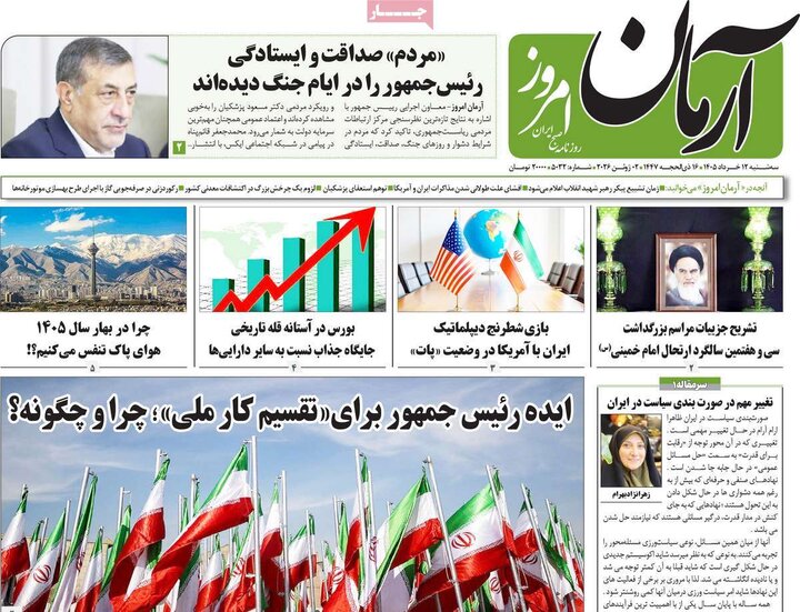 روزنامه های صبح ۱۲ خرداد