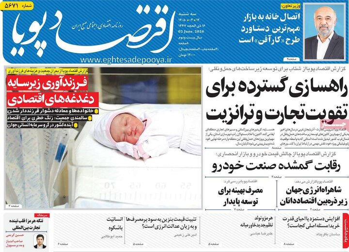 روزنامه های اقتصادی ۱۲ خرداد