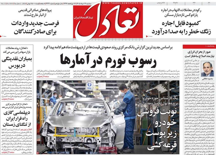 روزنامه های اقتصادی ۱۲ خرداد