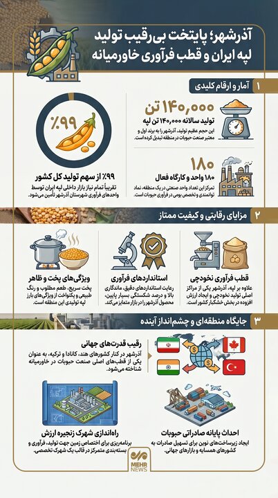 اینفوگرافیک؛ آذرشهر پایتخت بی‌رقیب تولید لپه در ایران