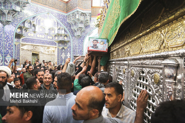 تشییع پیکرهای دو شهید جنگ رمضان در قم