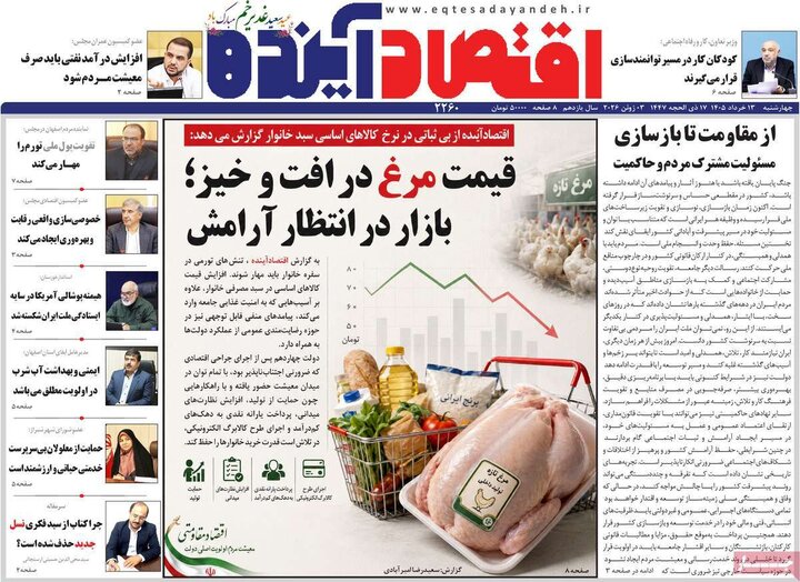 روزنامه‌های اقتصادی ۱۳ خرداد