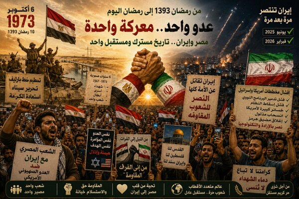 دعم الشعب المصري للشعب الإيراني في مواجهة العدوان الصهيوأمريكي: تاريخ مشترك وعدو واحد